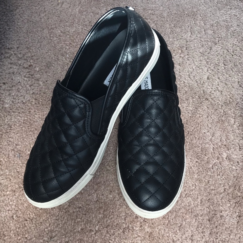 Steve Madden Black Ecentric-Q Platform Sneaker, 10
